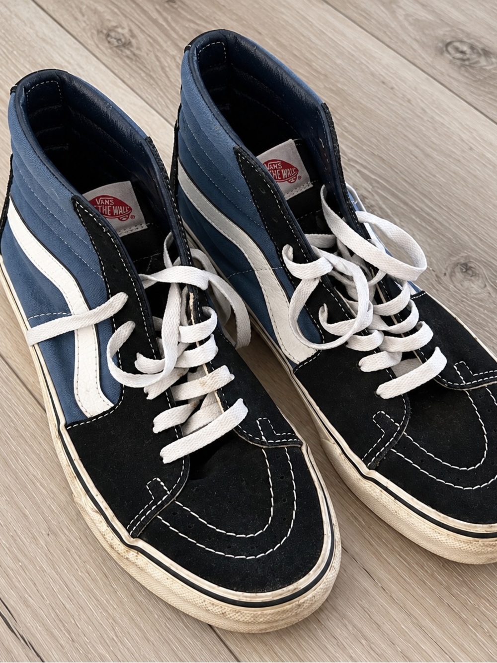 Vans Sk8-Hi Men's High-Top Sneakers in Black & Blue